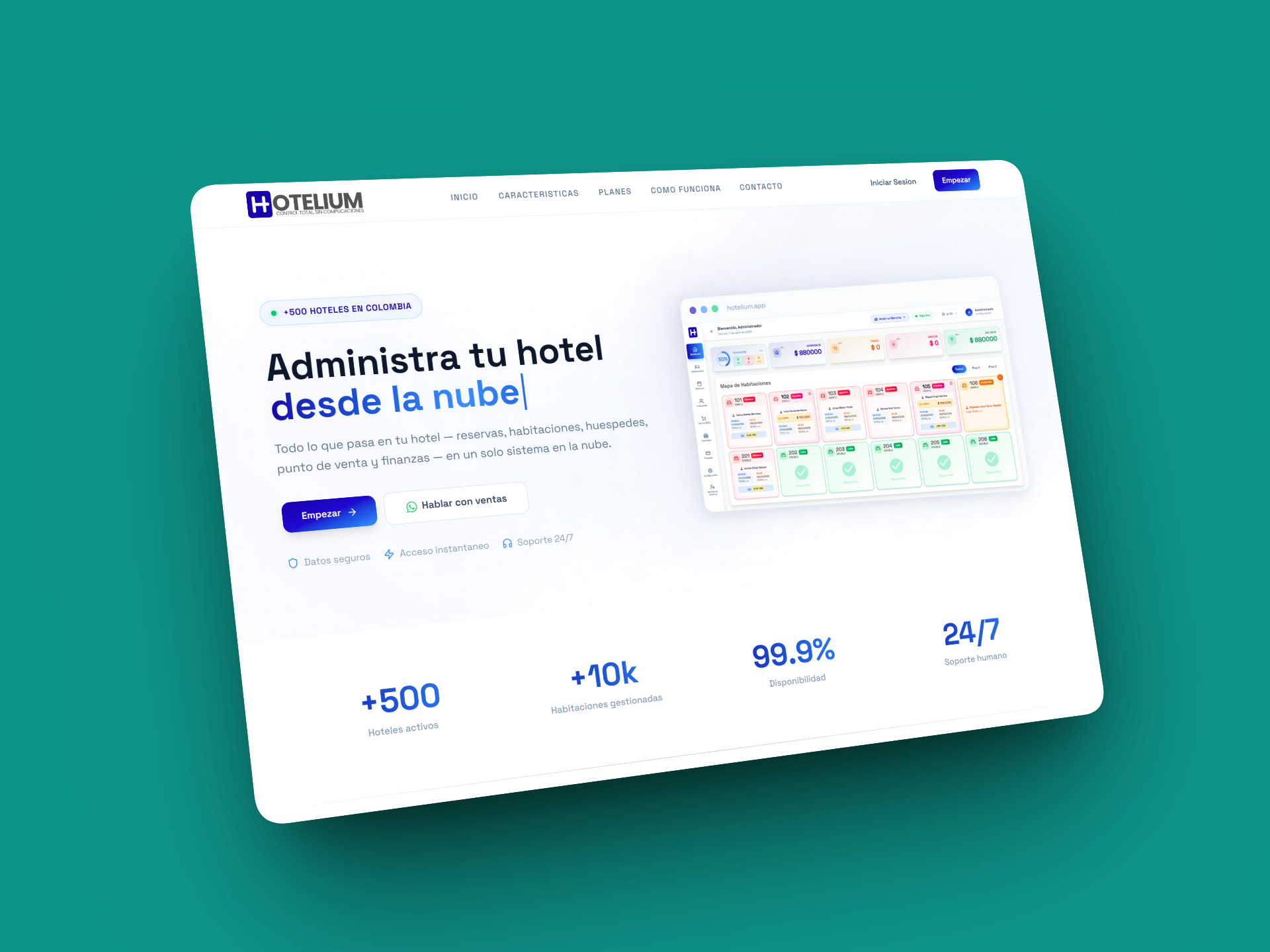 Hoteliums — SaaS de Gestión Hotelera